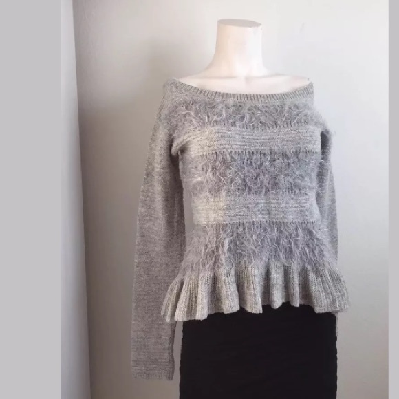 Anthropologie Sleeping On Snow Gray Sweater - Picture 6 of 7